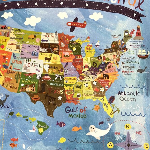 Oopsy Daisy Too Fine Art for Kids, America the Beautiful Canvas 21" x 21" - Picture 2 of 9